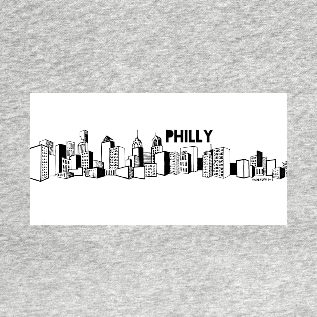 Philly Philadelphia Skyline by fiberandgloss